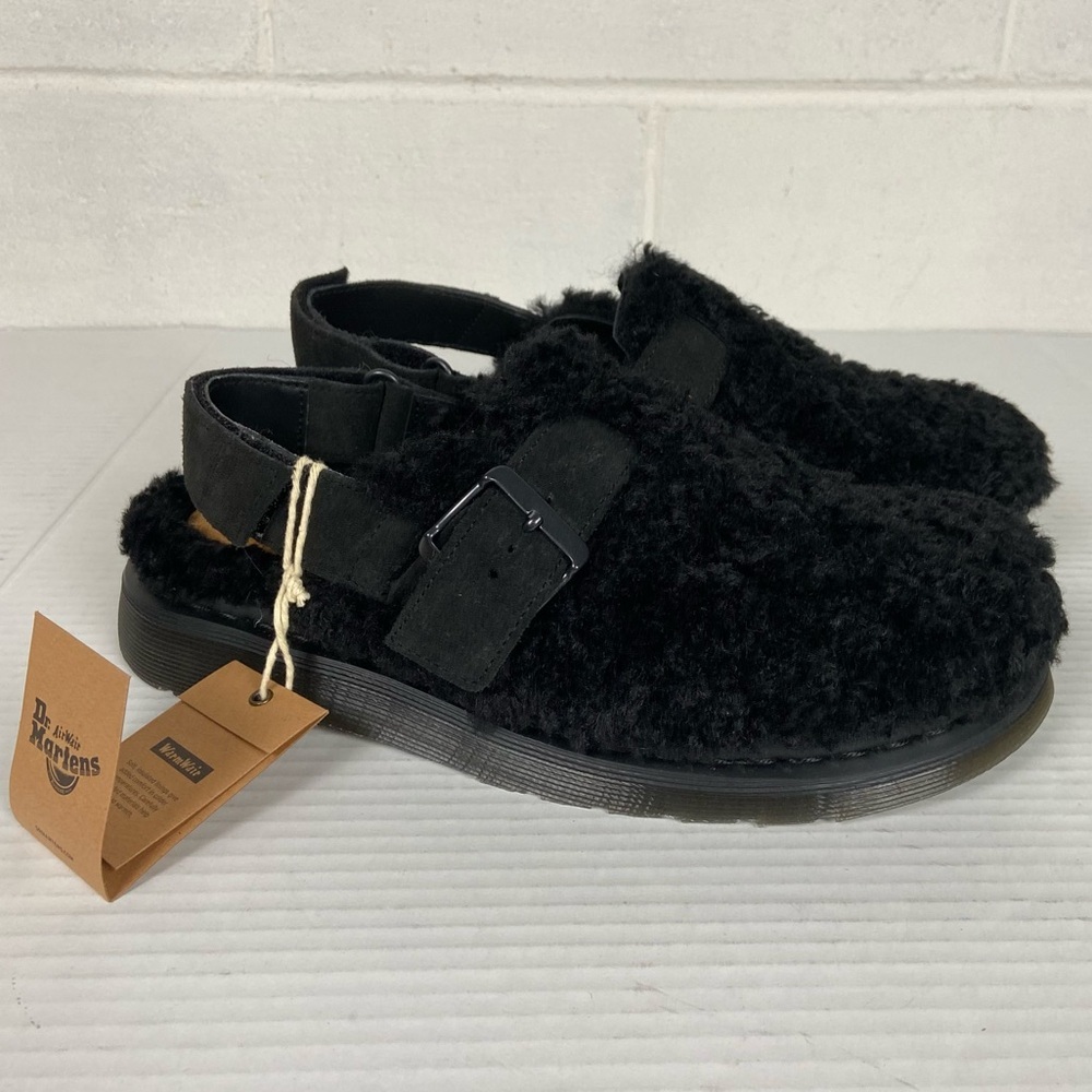 Unisex Dr. Martens AirWair Jorge II‎ Faux Fur Lined Deluxe Borg Slingback Mules